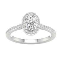 Load image into Gallery viewer, 1.25 ctw Oval Halo Engagement Ring
