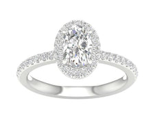 Load image into Gallery viewer, 1.25 ctw Oval Straight Shank Halo Engagement Ring