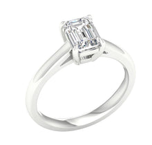 Load image into Gallery viewer, 1.5 ctw Emerald cut Solitaire Ring