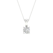 Load image into Gallery viewer, 1 ctw Cushion Solitaire Pendant Necklace