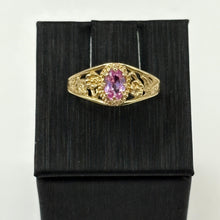 Load image into Gallery viewer, Floral Pink Zirconia Ring