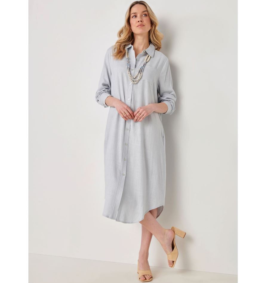 Classic Linen Shirt Dress, Light Blue – Hartzog Gifts & Fine Jewelers