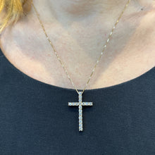 Load image into Gallery viewer, 1 CTW Cross Pendant Yellow Gold