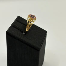 Load image into Gallery viewer, Floral Pink Zirconia Ring
