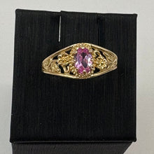 Load image into Gallery viewer, Floral Pink Zirconia Ring