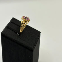 Load image into Gallery viewer, Floral Pink Zirconia Ring