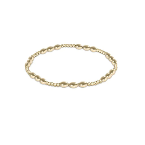 Harmony Joy Pattern 2mm Bead Bracelet-Gold