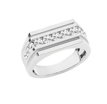 Load image into Gallery viewer, Men's Band with Round Diamonds