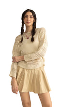 Load image into Gallery viewer, Midnight Mesa Knitted Sweater - Cream