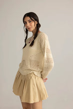Load image into Gallery viewer, Midnight Mesa Knitted Sweater - Cream