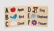 Load image into Gallery viewer, Wooden ABC Book