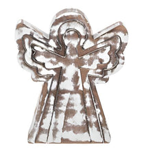 Load image into Gallery viewer, Nested White Wash Angel Figurine, 3 Piece Set