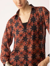 Load image into Gallery viewer, Astro Printed Top in Burnt Orange
