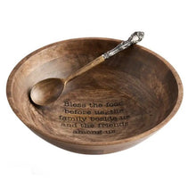 Load image into Gallery viewer, Blessing Wooden Serving Bowl