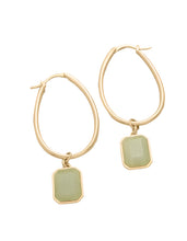 Load image into Gallery viewer, Chateau Hoop Earrings Frosty Green