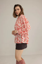 Load image into Gallery viewer, Cherry Fleur Ruffle Top - Crimson Pink