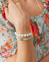 Load image into Gallery viewer, Friendship Bracelet Sea Foam/ Pearl
