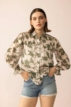 Load image into Gallery viewer, Forest Muse Printed Top - Olive Bloom