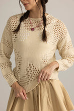 Load image into Gallery viewer, Midnight Mesa Knitted Sweater - Cream
