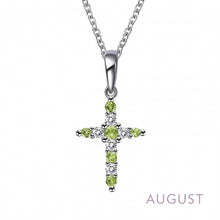 Load image into Gallery viewer, Cross Birthstone Necklace, 12 Asst