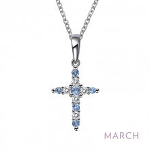 Load image into Gallery viewer, Cross Birthstone Necklace, 12 Asst