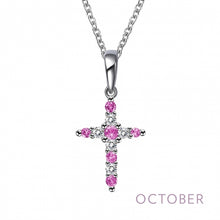 Load image into Gallery viewer, Cross Birthstone Necklace, 12 Asst
