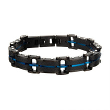 Load image into Gallery viewer, Black Carbon Fiber Link Bracelet