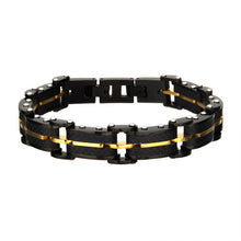 Load image into Gallery viewer, Black Carbon Fiber Link Bracelet