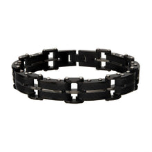 Load image into Gallery viewer, Black Carbon Fiber Link Bracelet