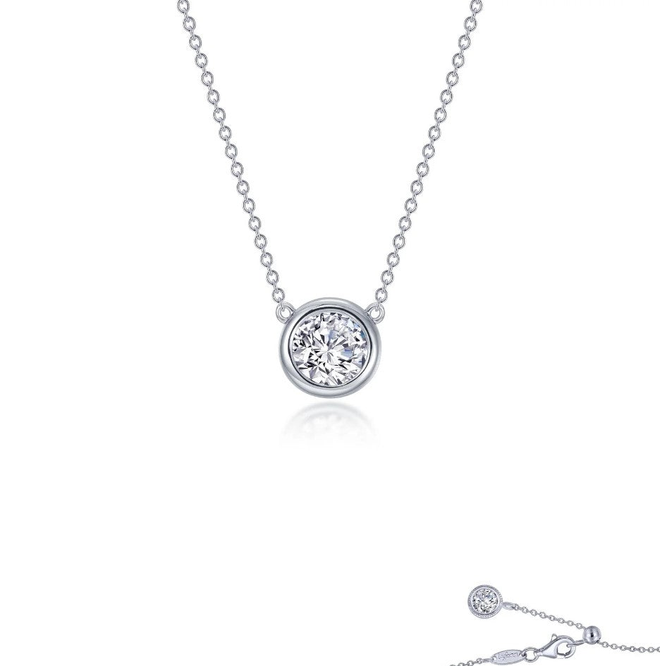 0.5ctw Bezel-Set Solitaire Necklace