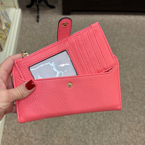 Macy Wallet- Coral Pink