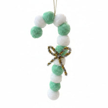 Load image into Gallery viewer, Pom-pom Candy Cane Ornaments