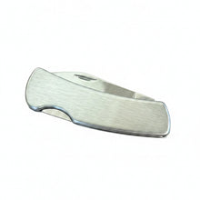 Load image into Gallery viewer, Brushed Silver Folding Pocket Knife