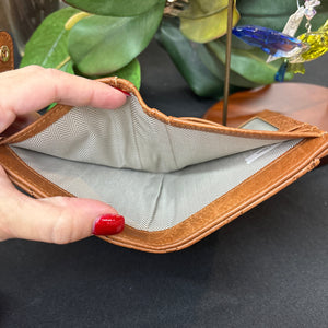 Melody Vegan Quilted Wallet- Brown