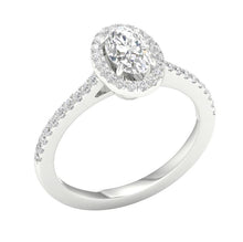Load image into Gallery viewer, 1.25 ctw Oval Halo Engagement Ring