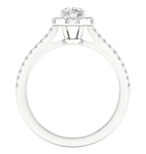 1.25 ctw Oval Halo Engagement Ring