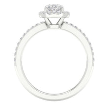 Load image into Gallery viewer, 1.25 ctw Oval Straight Shank Halo Engagement Ring