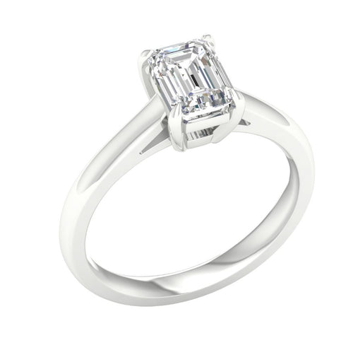 1.5 ctw Emerald cut Solitaire Ring