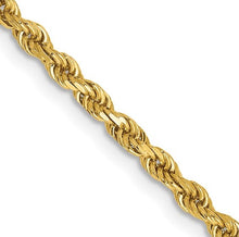Load image into Gallery viewer, 10k 2.5mm Semi-Solid Rope Chain