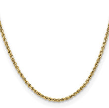 Load image into Gallery viewer, 10k 2.5mm Semi-Solid Rope Chain