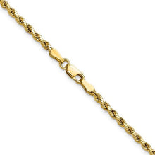 Load image into Gallery viewer, 10k 2.5mm Semi-Solid Rope Chain
