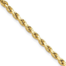 Load image into Gallery viewer, 10k 3mm Semi-Solid Rope Chain