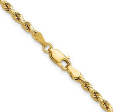 Load image into Gallery viewer, 10k 3mm Semi-Solid Rope Chain