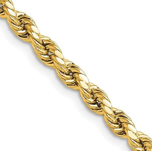 10k 4mm Semi-Solid Rope Chain