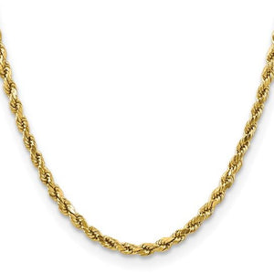 10k 4mm Semi-Solid Rope Chain