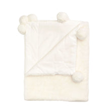 Load image into Gallery viewer, Ivory Pom Blanket