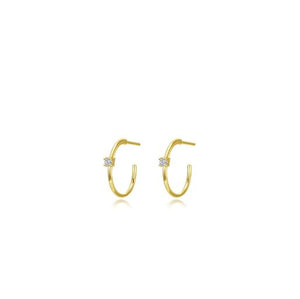 Gold 15mm High Polished Hoop Earrings