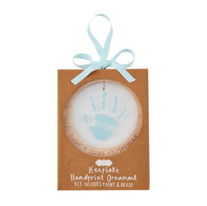 Blue Acrylic Handprint Ornament