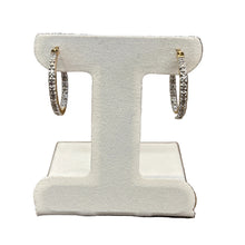 Load image into Gallery viewer, 1/8 ctw Diamond Inside-Out Hoops