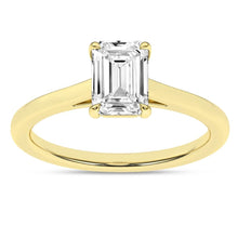 Load image into Gallery viewer, 1 ctw Emerald cut Solitaire Ring